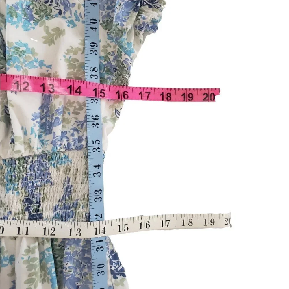 Abercrombie Floral Smocked Midi Dress L